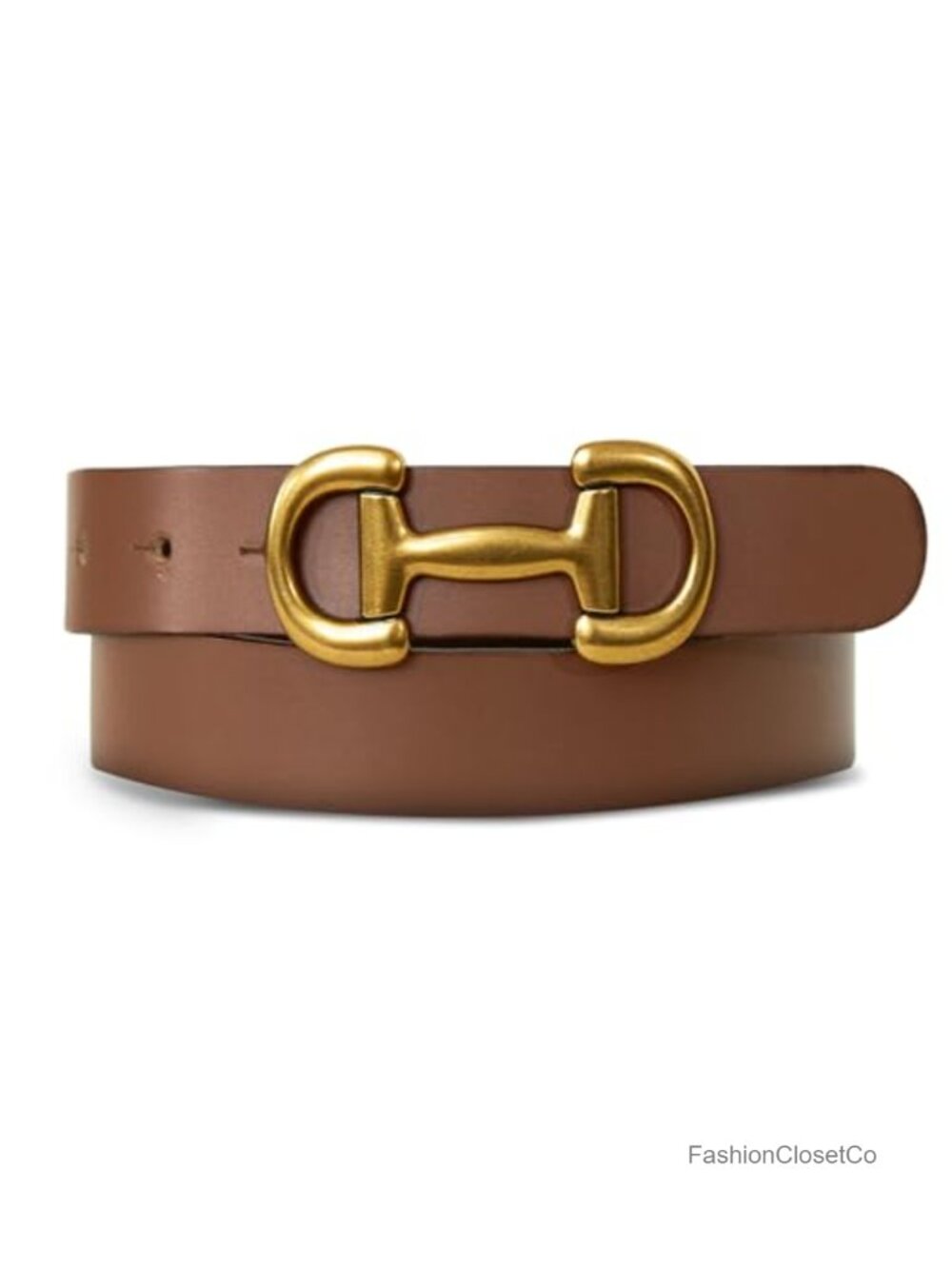 Genuine Buffalo Leather Belt Designer Equestrian Buckle